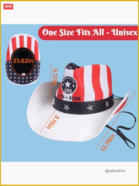 Straw Weaving Cowboy Hat with Chin Strap for Men and Women main image 6